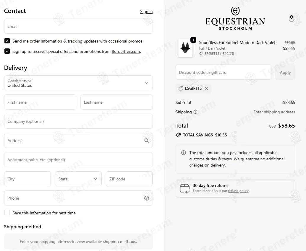 Equestrian Stockholm coupon code: 15% off with ESGIFT15. Tested and valid as 6 months ago.