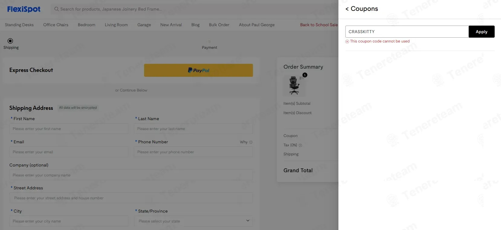FlexiSpot coupon code: $15 off with CRASSKITTY. Tested and valid as 1 week ago.