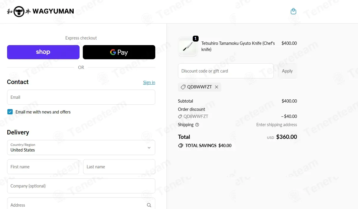 Wagyuman coupon code: 10% off with QD8WWFZT. Tested and valid as 7 months ago.