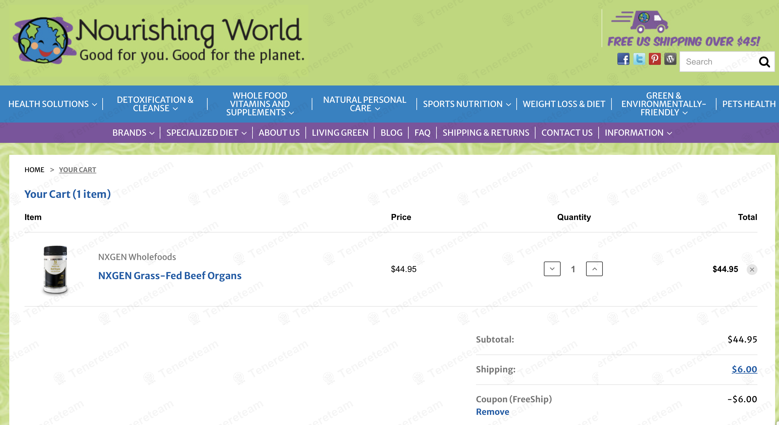 Nourishing World coupon code: Sale off with FREESHIP. Tested and valid as 11 months ago.