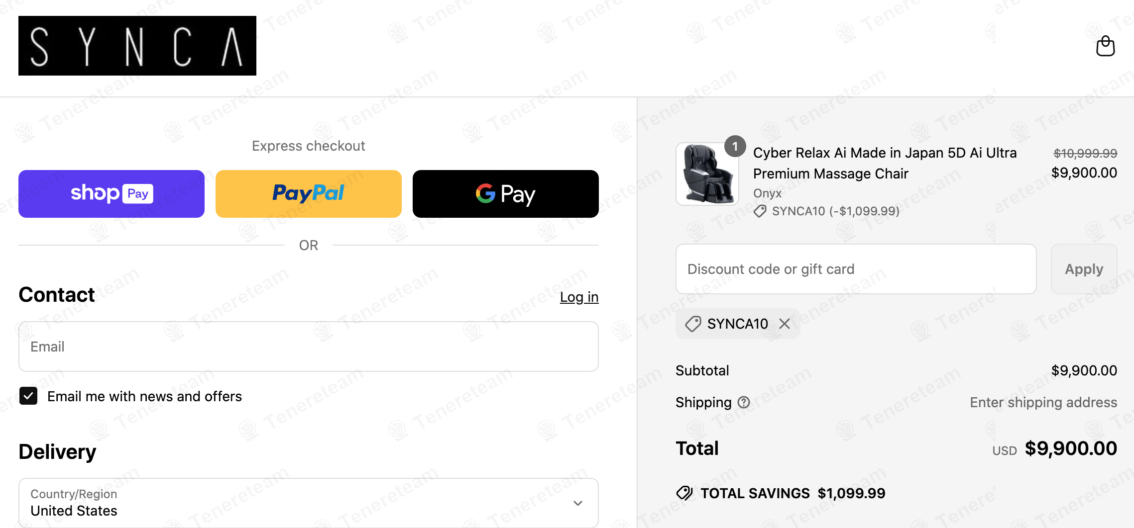 Synca Massage Chair coupon code: 10% off with SYNCA10. Tested and valid as 1 year ago.