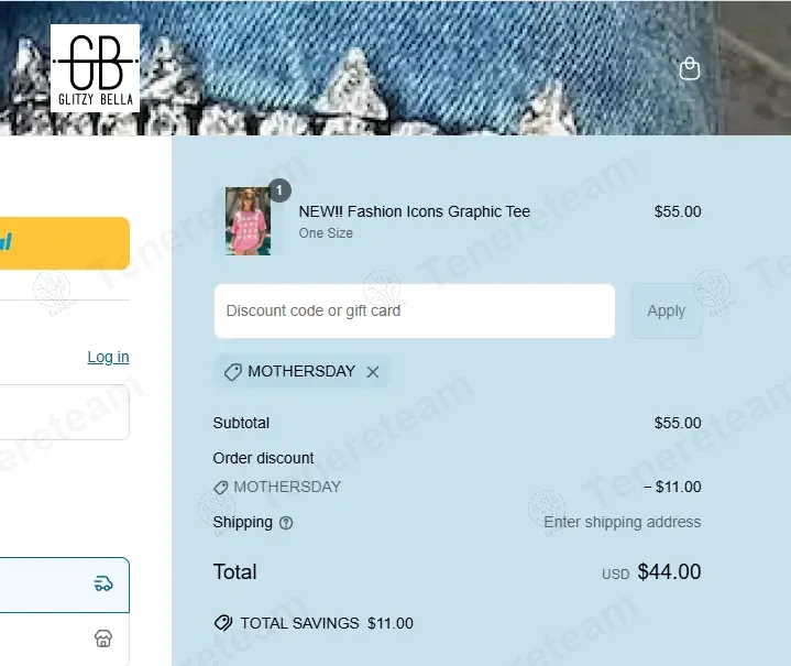 Glitzy Bella coupon code: 20% off with MOTHERSDAY. Tested and valid as 1 year ago.