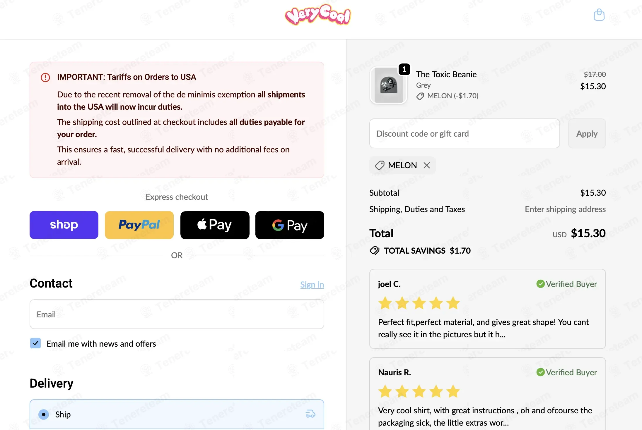 Cool Shirtz coupon code: 10% off with MELON. Tested and valid as 6 months ago.