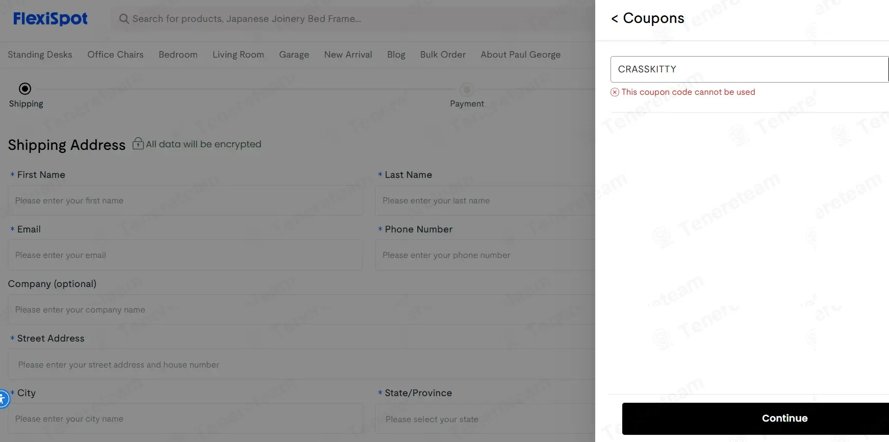 FlexiSpot coupon code: $15 off with CRASSKITTY. Tested and valid as 2 months ago.
