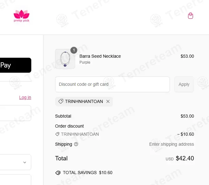 Pretty Pink Jewellery coupon code: 20% off with TRINHNHANTOAN. Tested and valid as 1 year ago.