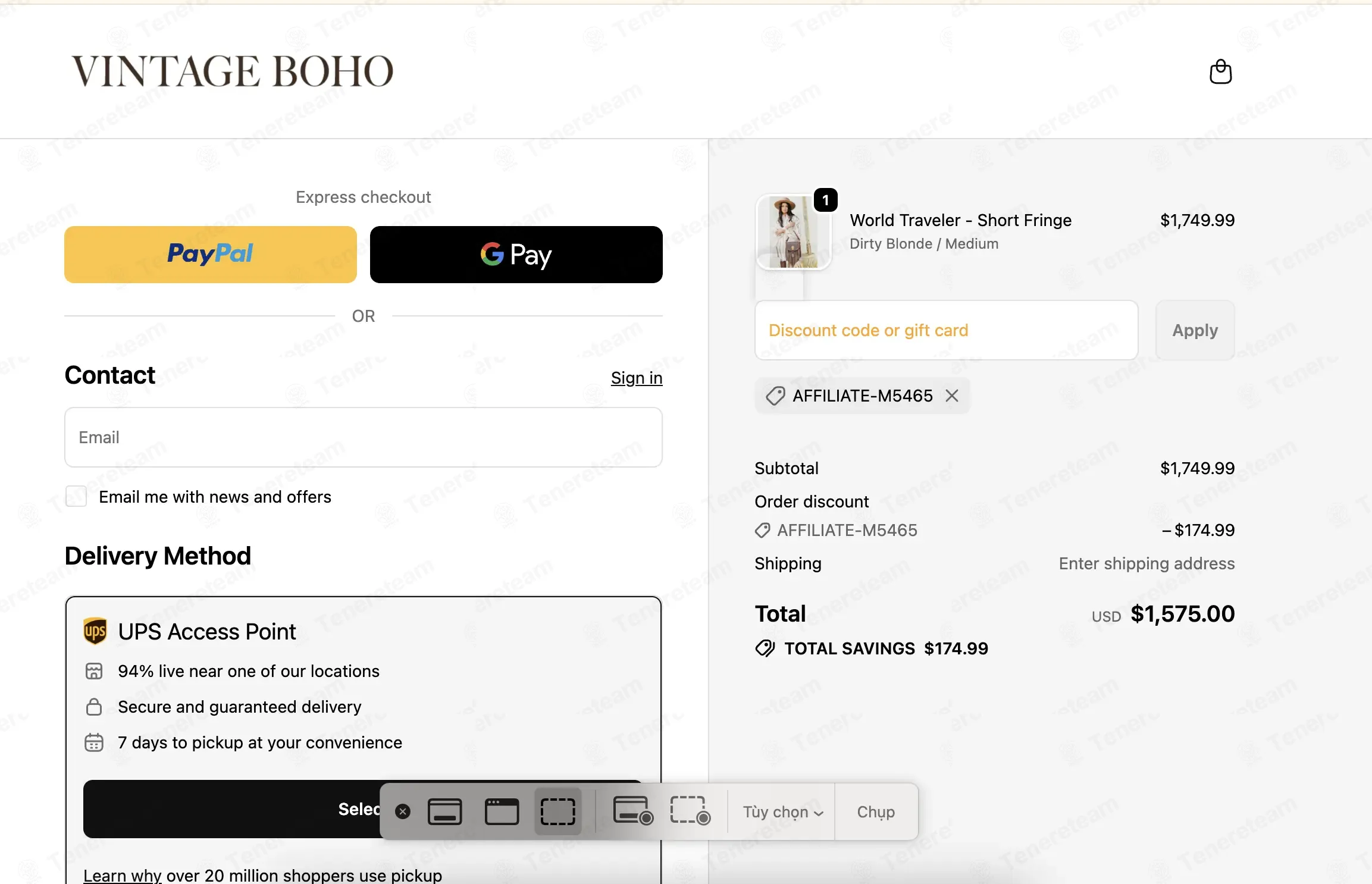 Vintage Boho Bags coupon code: 10% off with AFFILIATE-M5465. Tested and valid as 1 month ago.