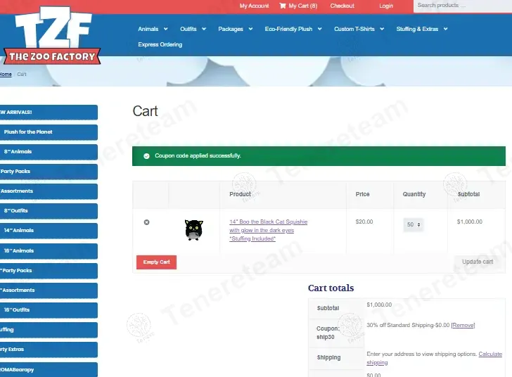 The Zoo Factory coupon code: Sale off with SHIP30. Tested and valid as 1 year ago.