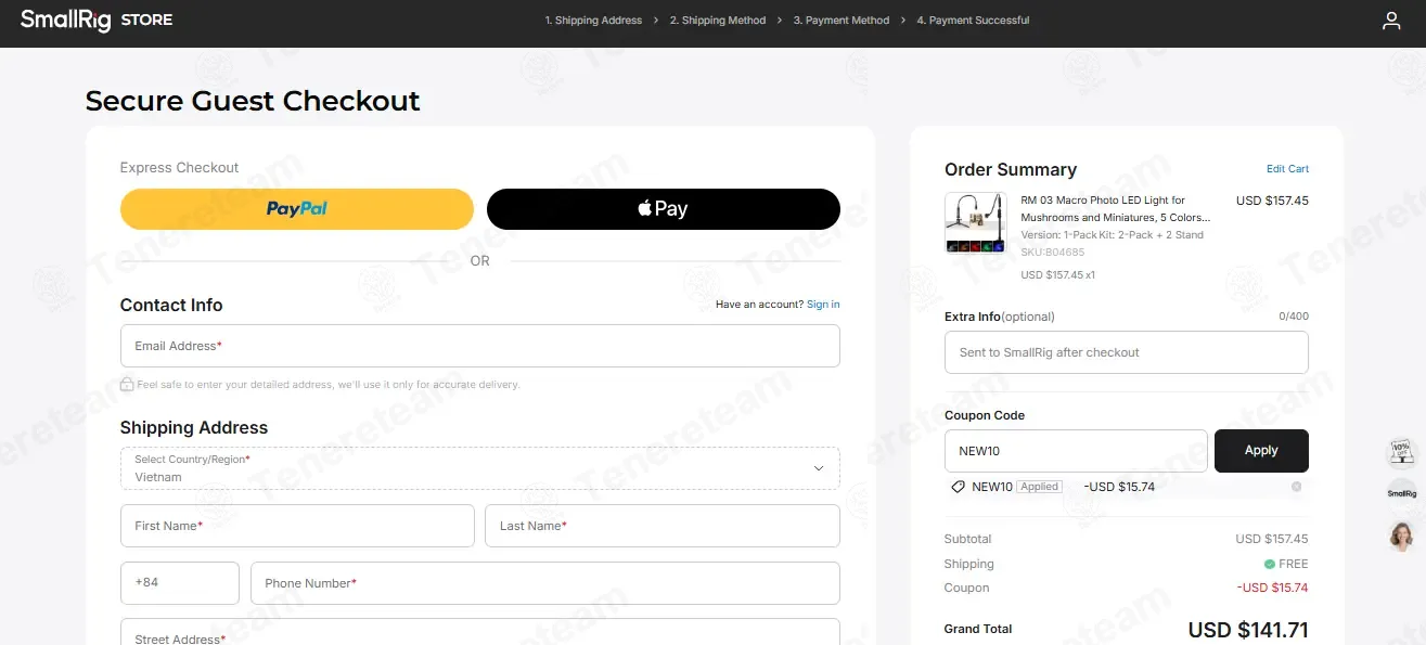 SmallRig DE coupon code: 10% off with NEW10. Tested and valid as 2 weeks ago.