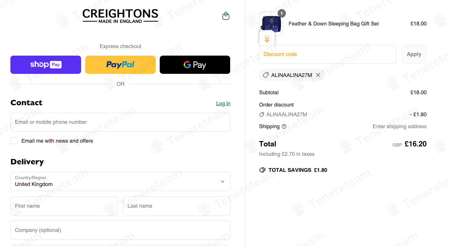 Creightons coupon code: 10% off with ALINAALINA27M. Tested and valid as 1 year ago.