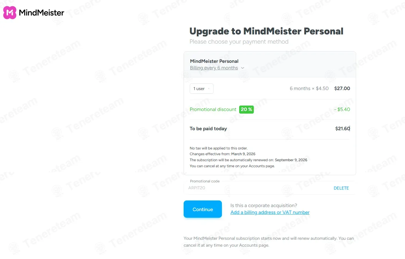 Mindmeister coupon code: 20% off with ARPIT20. Tested and valid as 3 months ago.