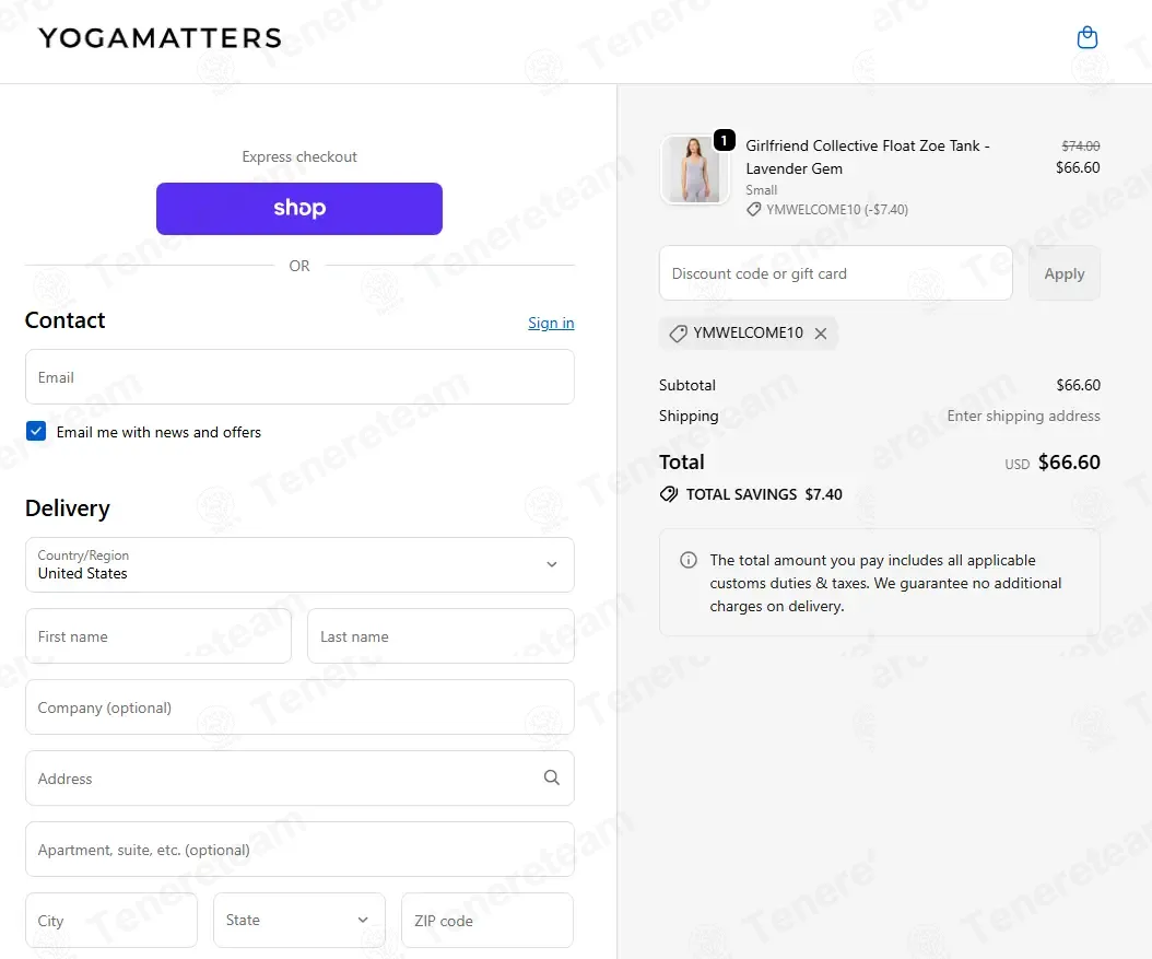 Yogamatters apply coupon code