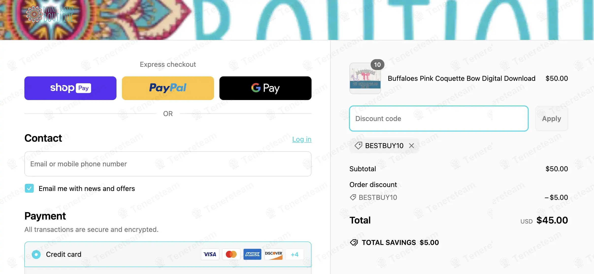 Divine Kisses Boutique coupon code: 10% off with BESTBUY10. Tested and valid as 1 year ago.