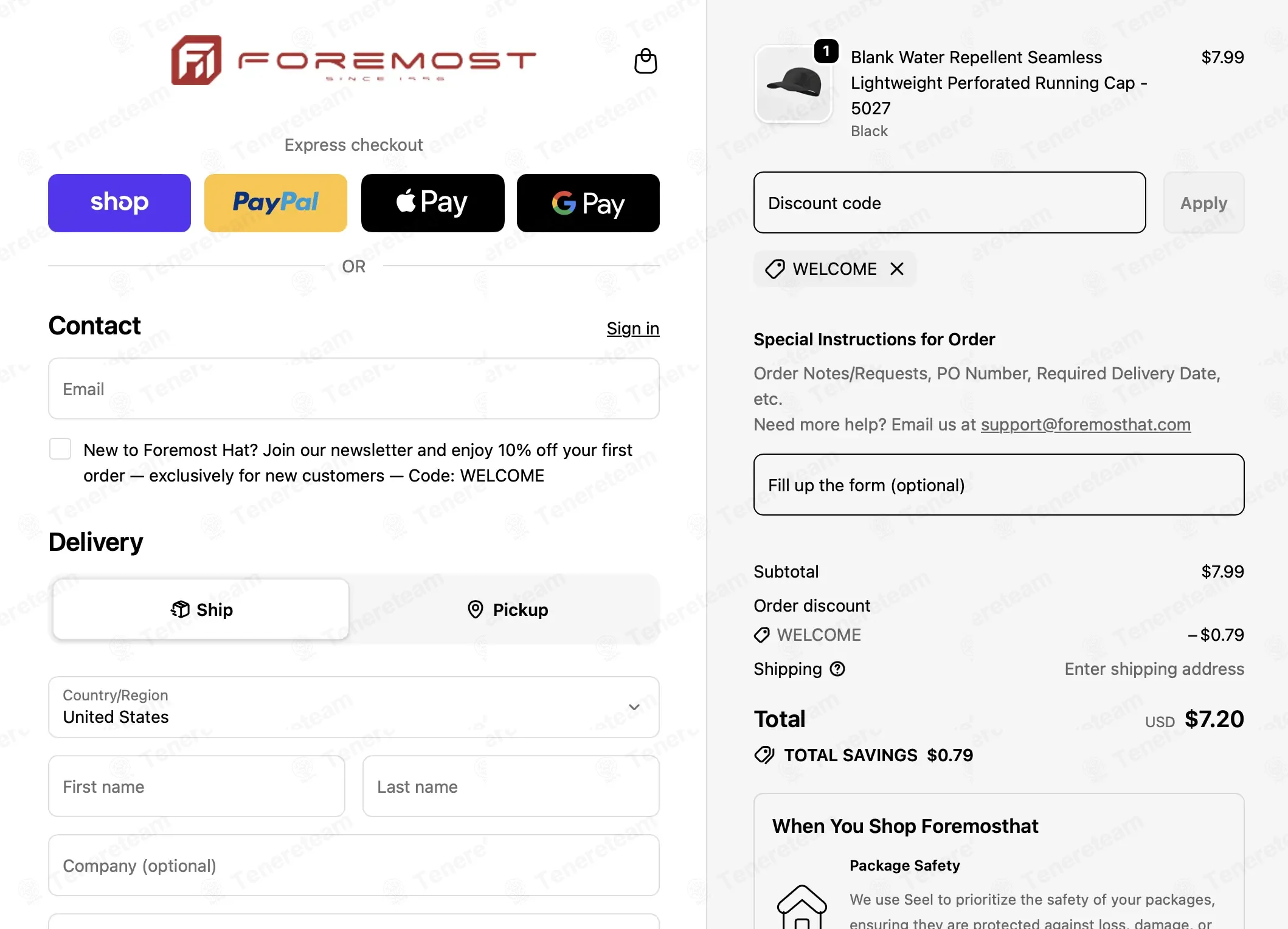 Foremost Hat Shop coupon code: 10% off with WELCOME. Tested and valid as 3 months ago.