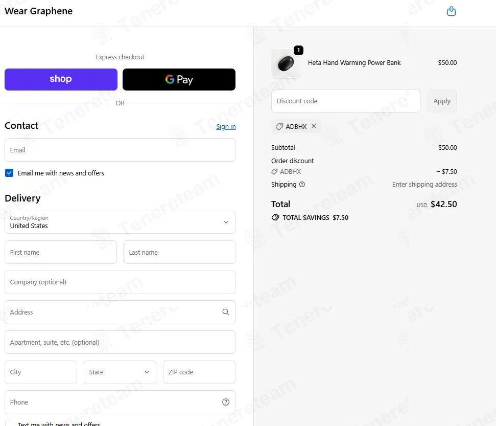 Wear Graphene coupon code: 15% off with ADBHX. Tested and valid as 6 months ago.