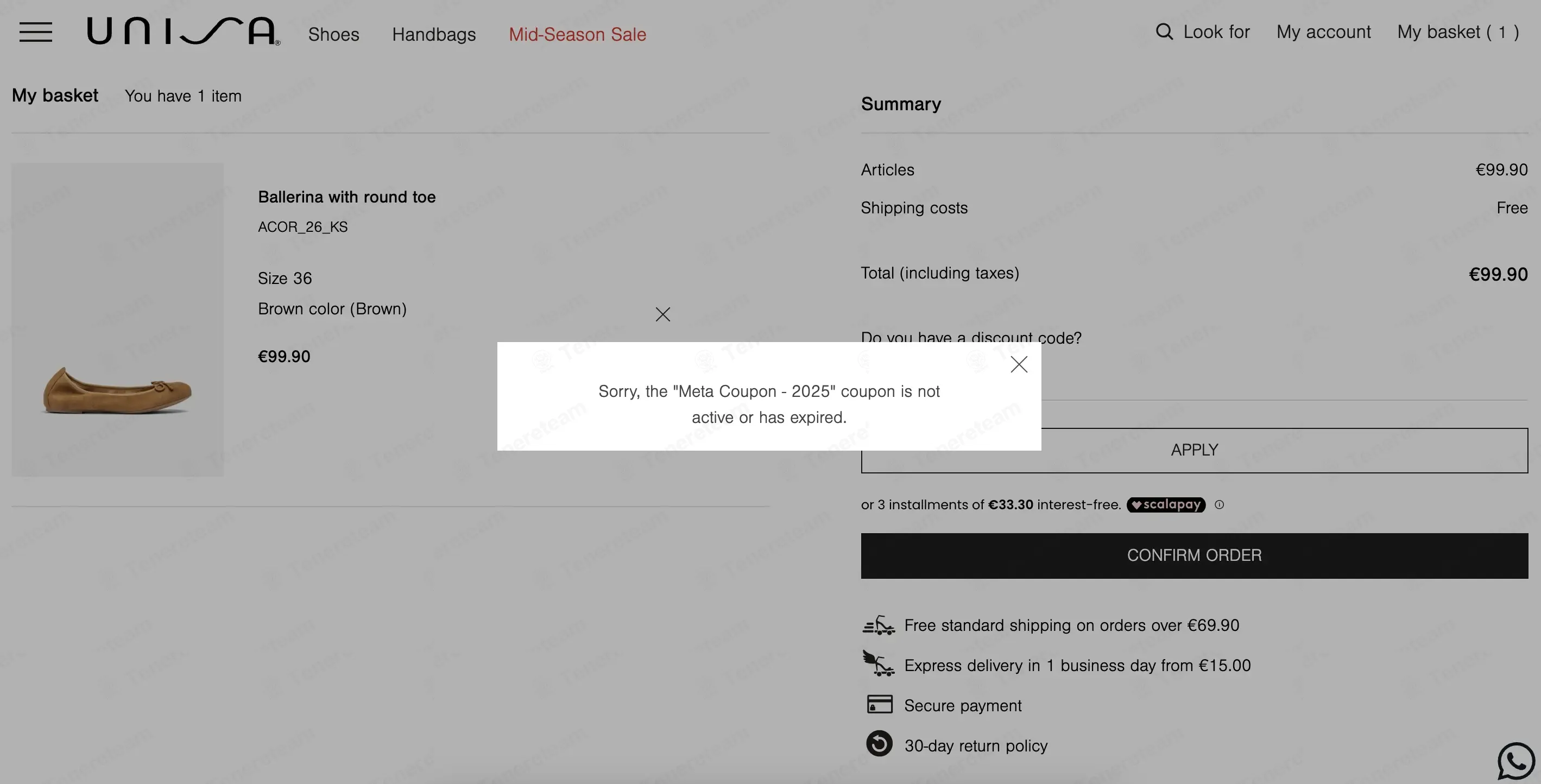 Unisa-europa coupon code: โฌ10 off with 10HELLO. Tested and valid as 1 month ago.