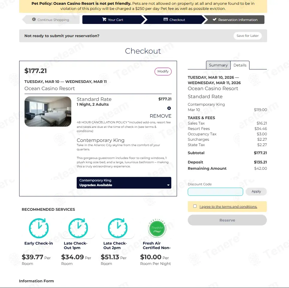 Ocean Casino Resort coupon code: 15% off with FALL15. Tested and valid as 3 months ago.