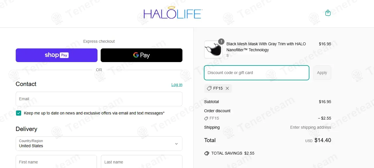 Halo Life coupon code: 15% off with FF15. Tested and valid as 1 year ago.