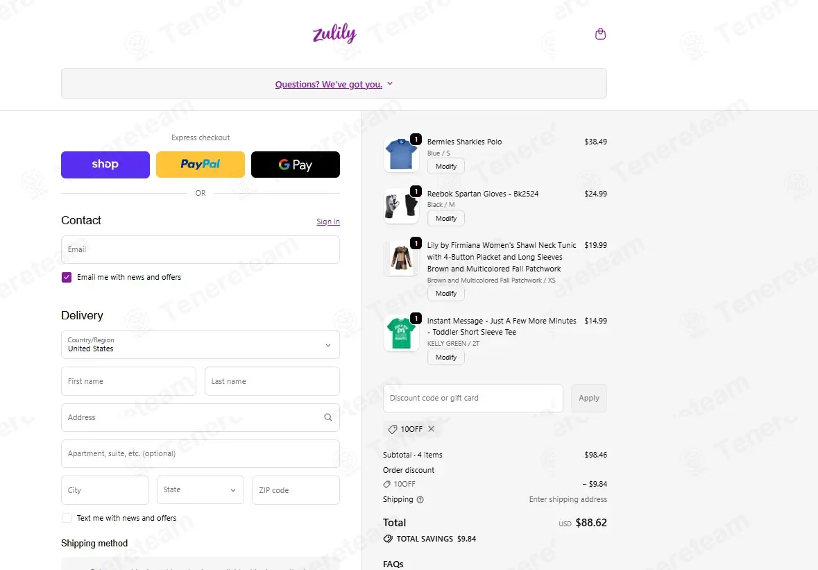 Zulily apply coupon code