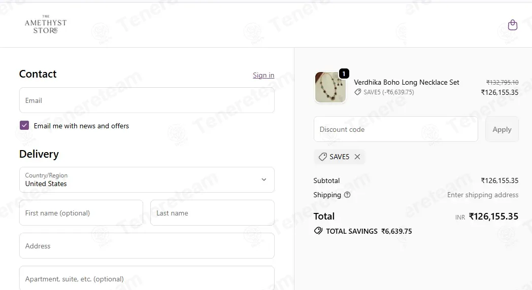 The Amethyst Store coupon code: 5% off with SAVE5. Tested and valid as 1 month ago.