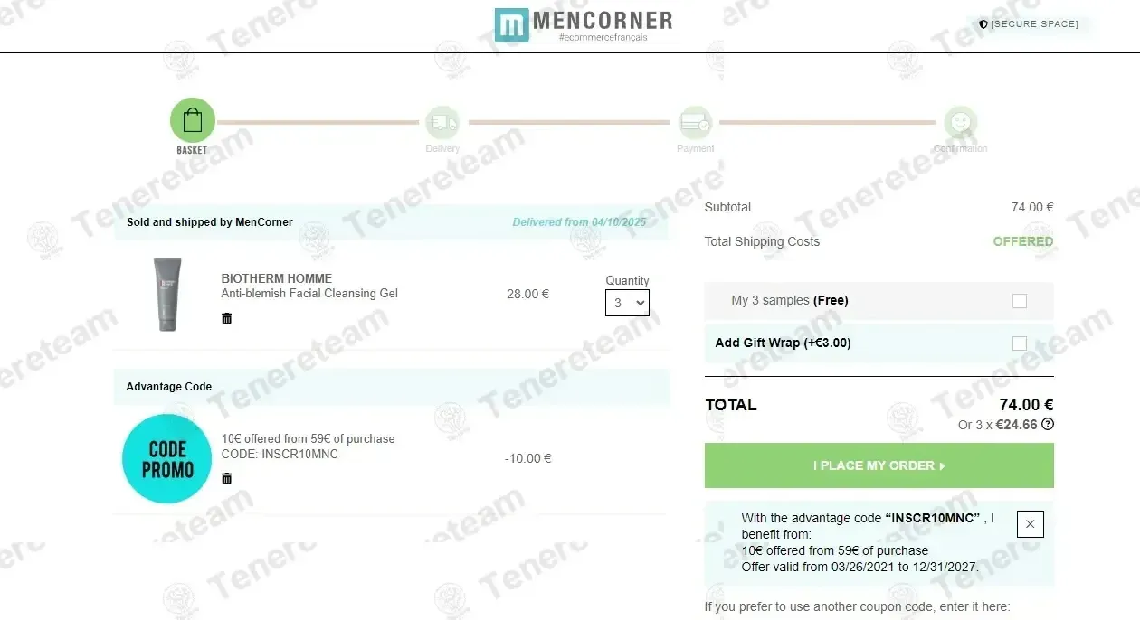Mencorner apply coupon code