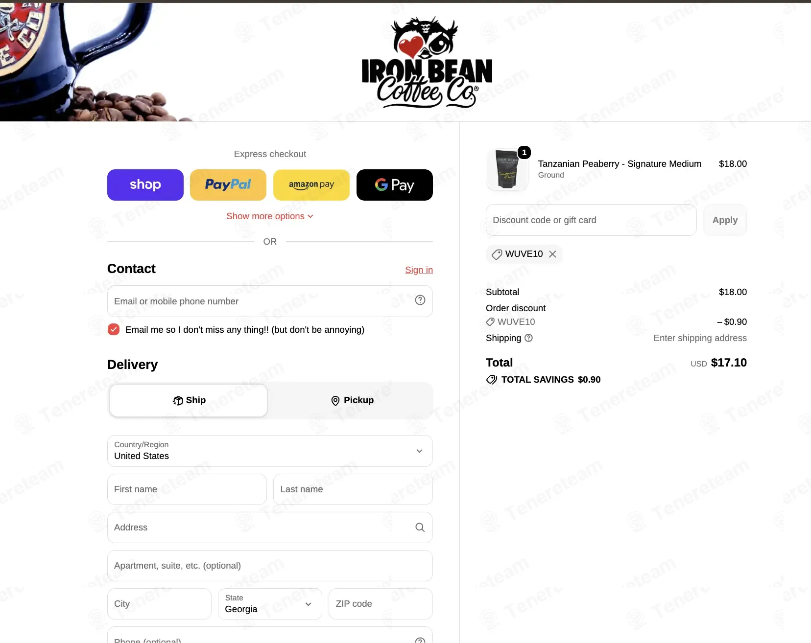 Iron Bean Coffee coupon code: 5% off with WUVE10. Tested and valid as 2 weeks ago.