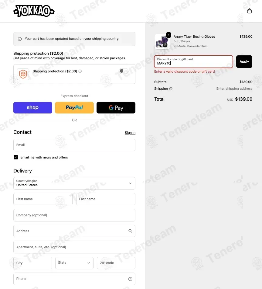 Yokkao coupon code: 10% off with MARY10. Tested and valid as 5 months ago.