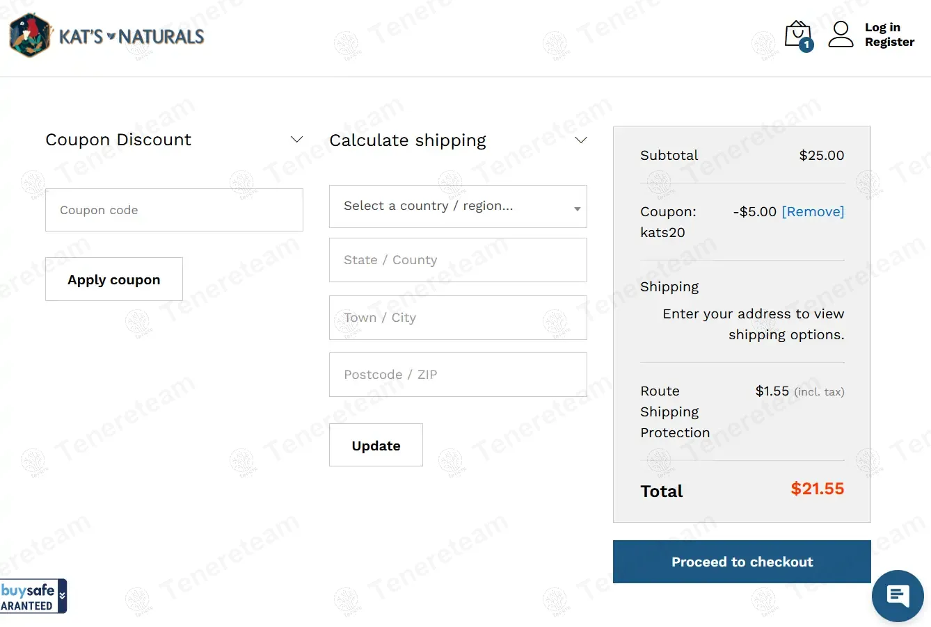 Kats Naturals coupon code: 20% off with kats20. Tested and valid as 1 year ago.