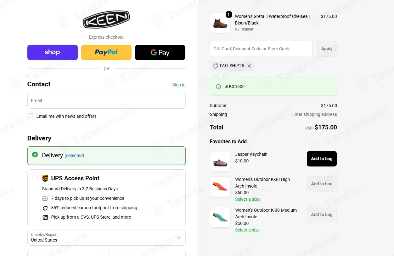Keenfootwear.com coupon code: Sale off with FALLSHIP25. Tested and valid as 9 months ago.