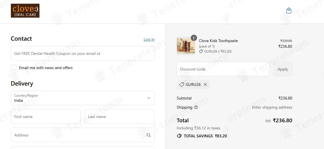 Clove Oral Care coupon code: 26% off with GURU26. Tested and valid as 10 months ago.