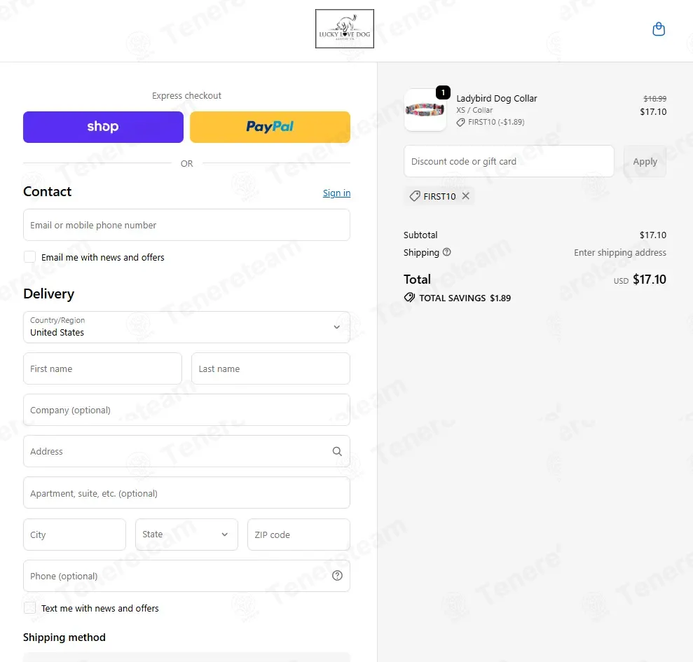Lucky Love Dog coupon code: 10% off with FIRST10. Tested and valid as 5 days ago.