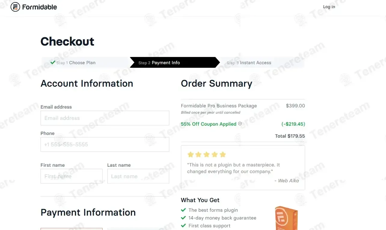 Formidable Forms coupon code: 55% off with D34K4Y. Tested and valid as 5 days ago.