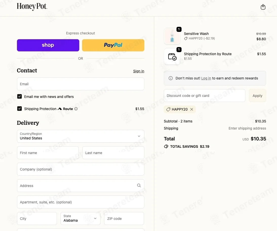 The Honey Pot coupon code: 20% off with HAPPY20. Tested and valid as 1 month ago.