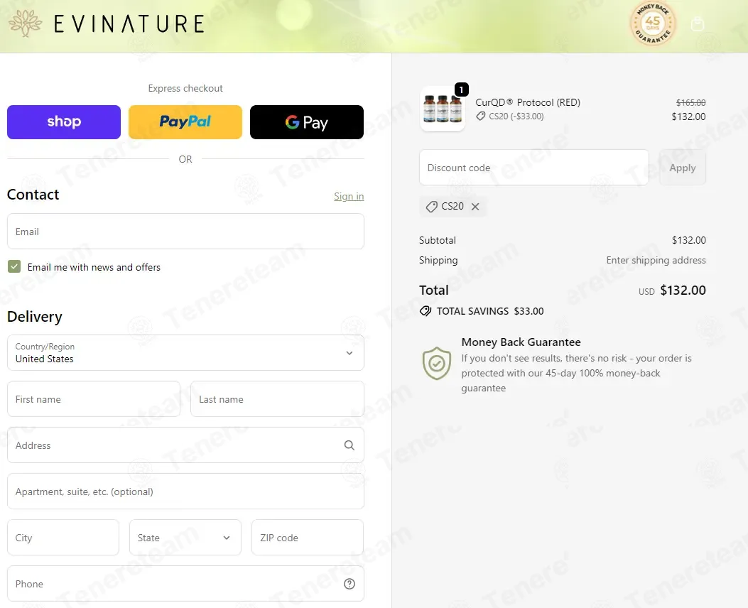 Evinature coupon code: 20% off with CS20. Tested and valid as 6 months ago.