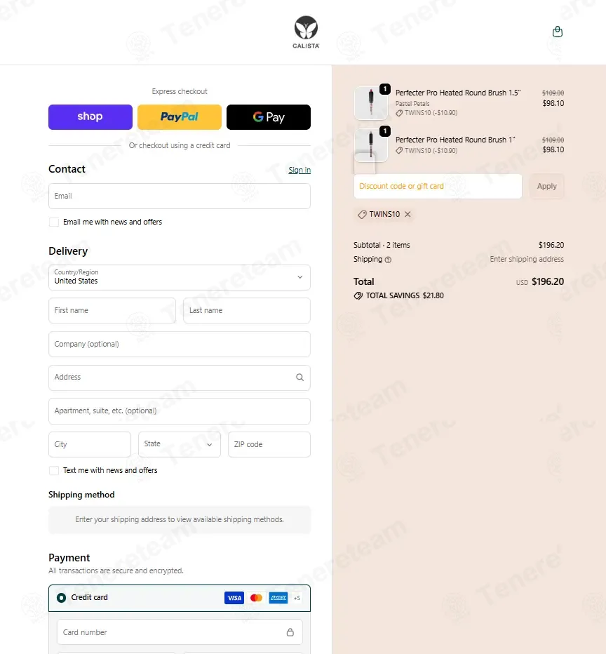 Calista Tools coupon code: 10% off with TWINS10. Tested and valid as 1 month ago.