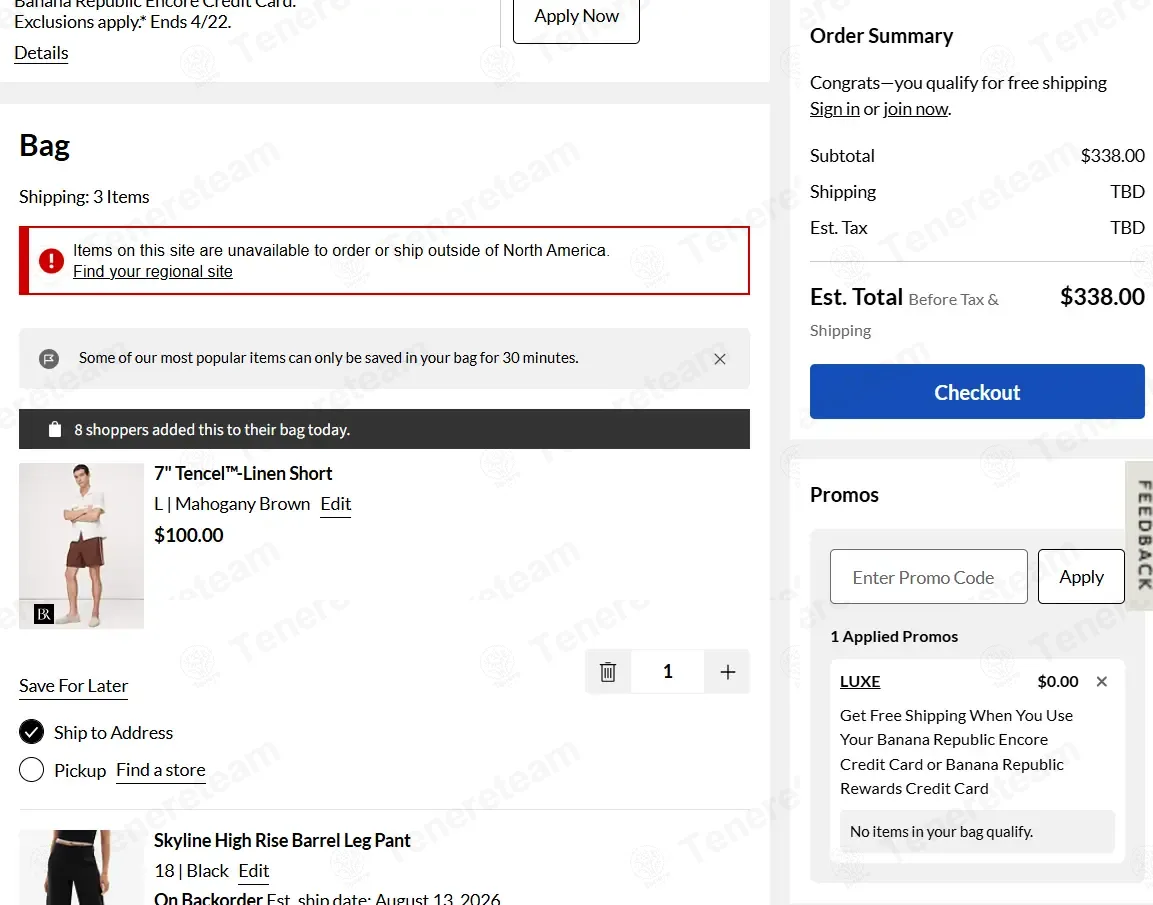 Banana Republic coupon code: Sale off with LUXE. Tested and valid as 3 months ago.
