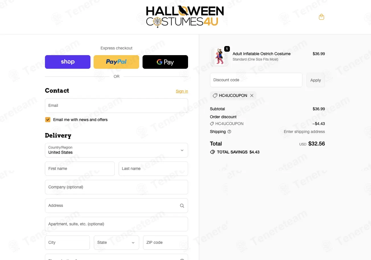 Halloween Costumes 4 U coupon code: 12% off with HC4UCOUPON. Tested and valid as 1 month ago.