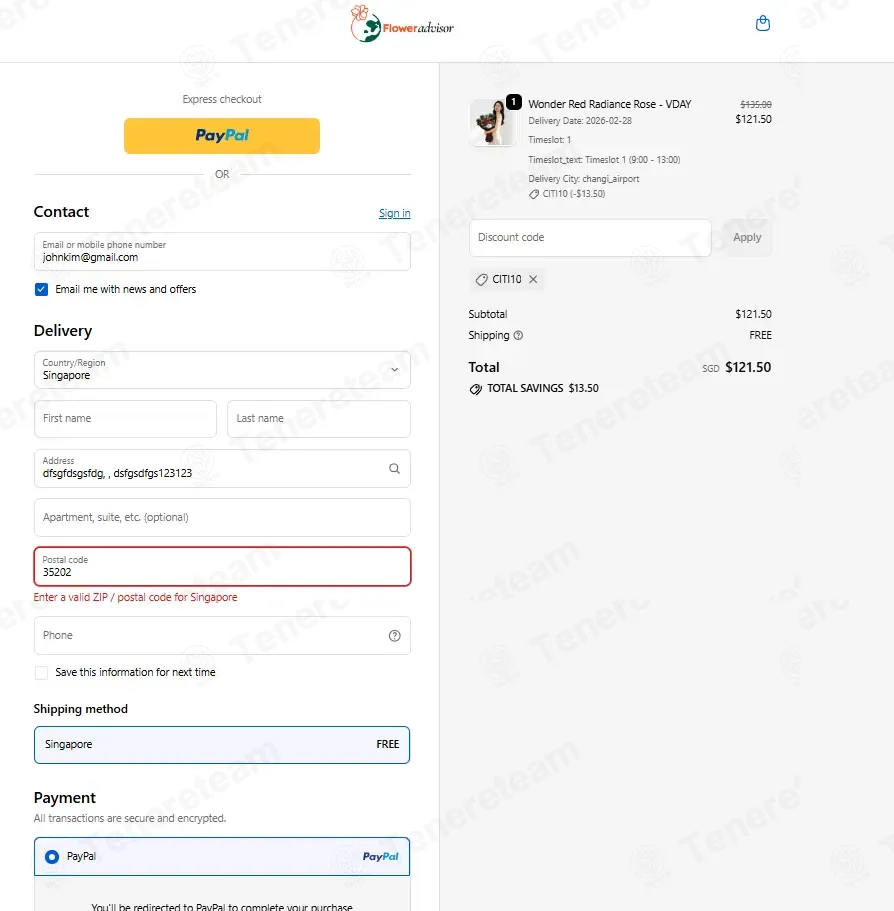 FlowerAdvisor SG coupon code: 10% off with CITI10. Tested and valid as 1 month ago.