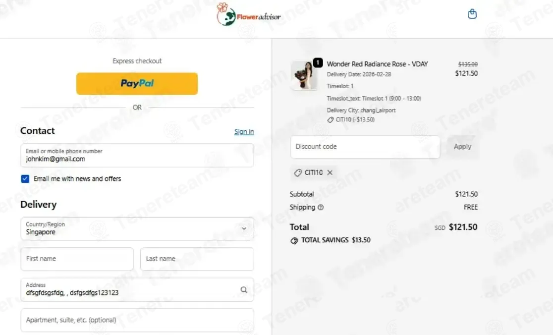 FlowerAdvisor SG coupon code: 10% off with CITI10. Tested and valid as 1 month ago.