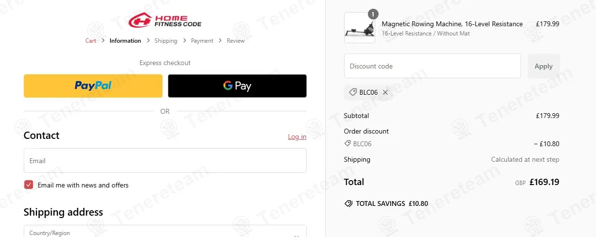 Home Fitness Code coupon code: 6% off with BLC06. Tested and valid as 1 year ago.