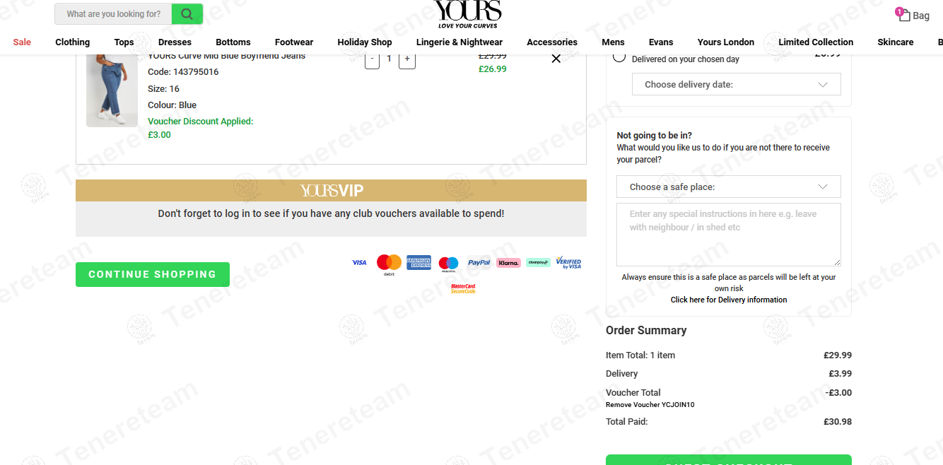 Yours Clothing UK coupon code: 10% off with YCJOIN10. Tested and valid as 1 year ago.