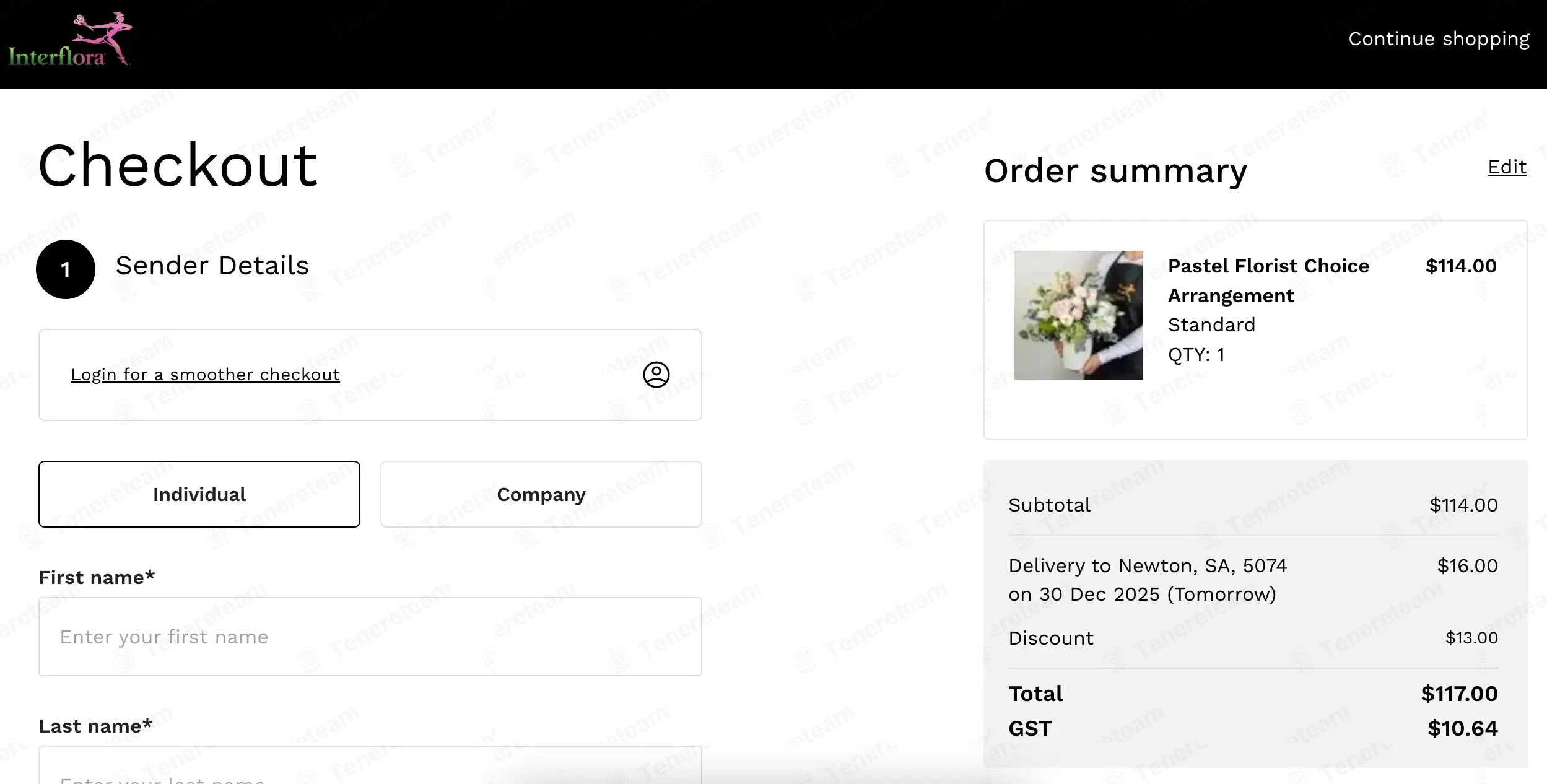 Interflora Australia coupon code: 10% off with MERRY10. Tested and valid as 6 days ago.