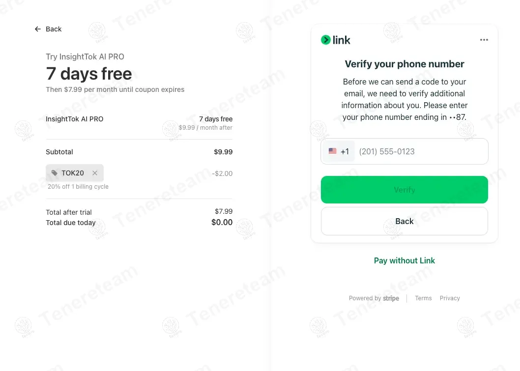 InsightTok AI coupon code: 20% off with TOK20. Tested and valid as 1 year ago.