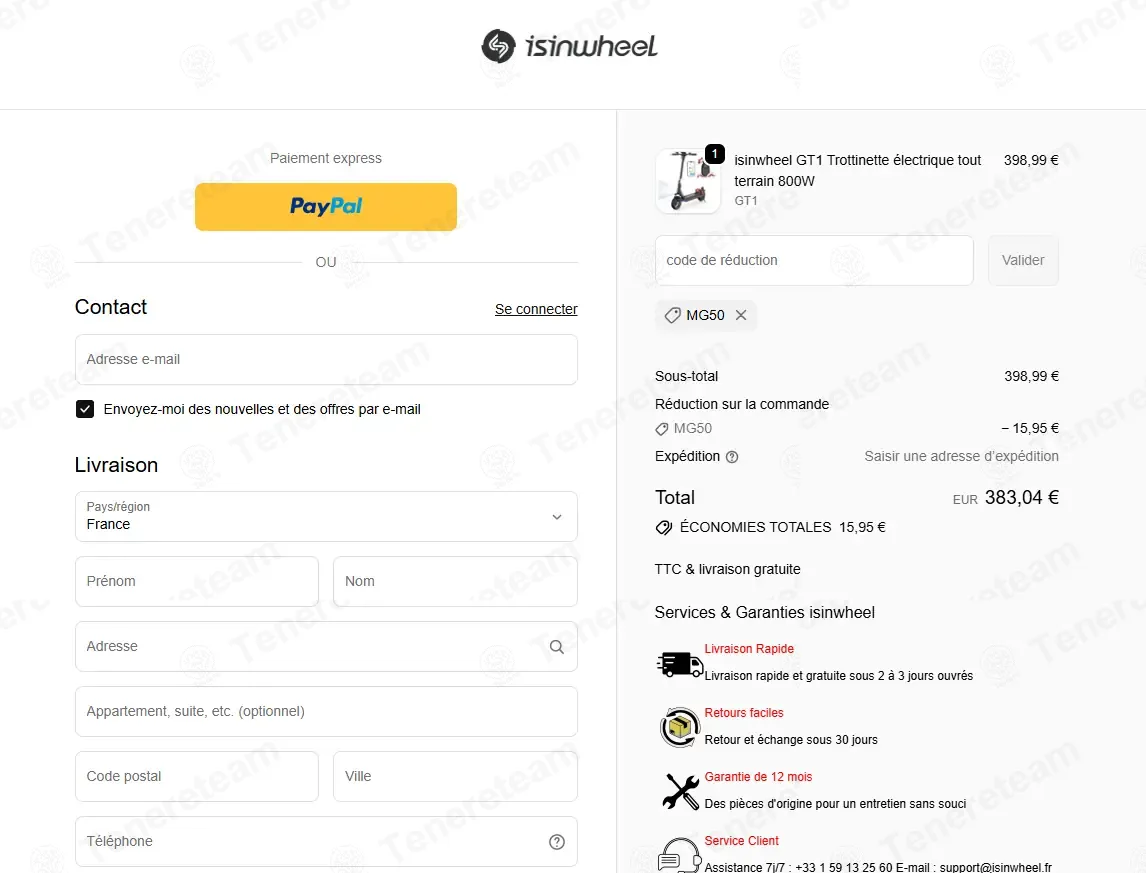 isinwheel FR coupon code: 4% off with MG50. Tested and valid as 2 weeks ago.