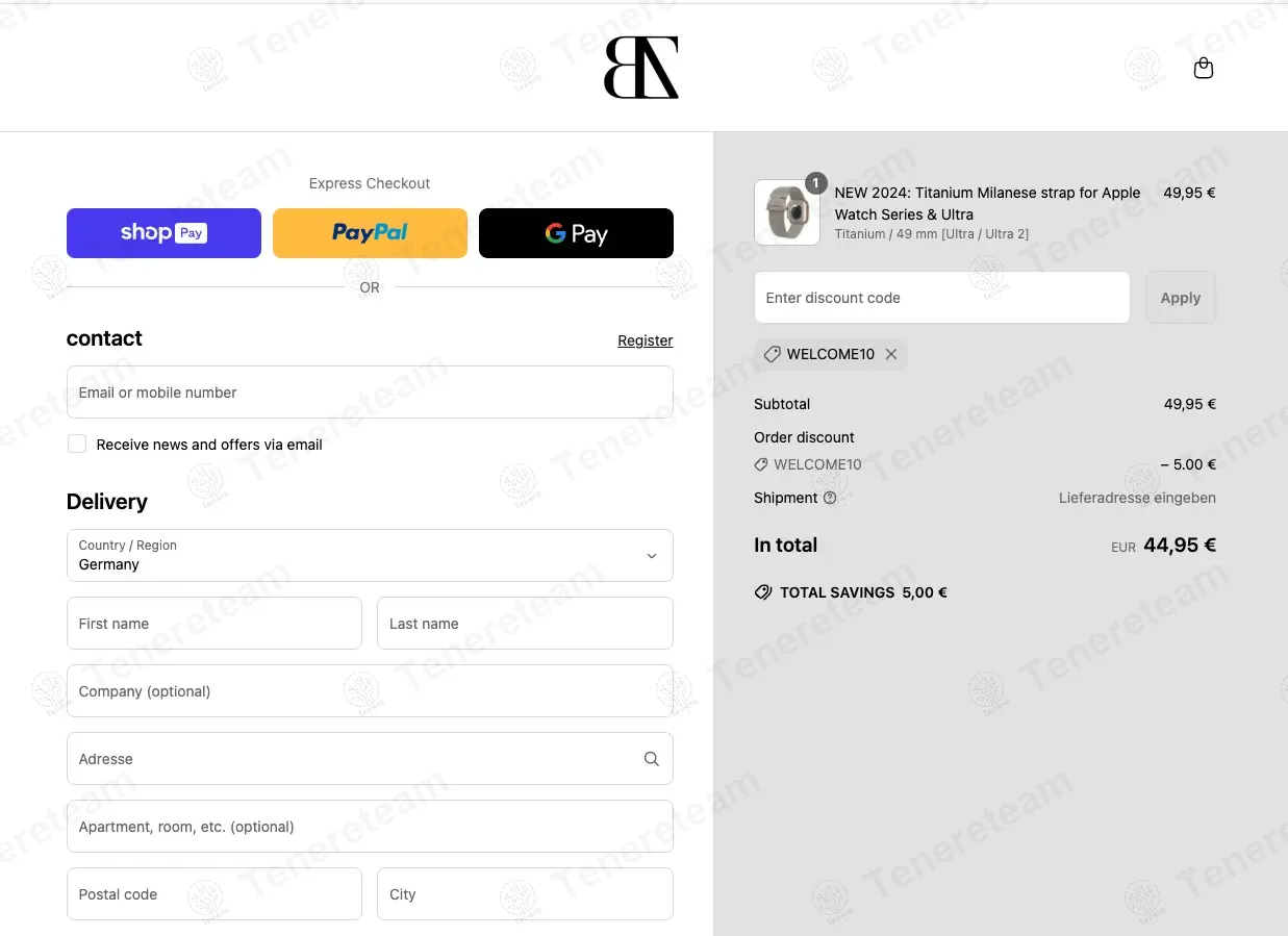 Bezzos Shop DE apply coupon code