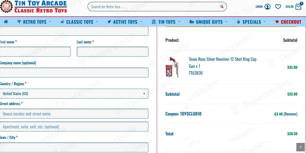Tin Toy Arcade coupon code: 10% off with TOYSCLUB10. Tested and valid as 3 months ago.
