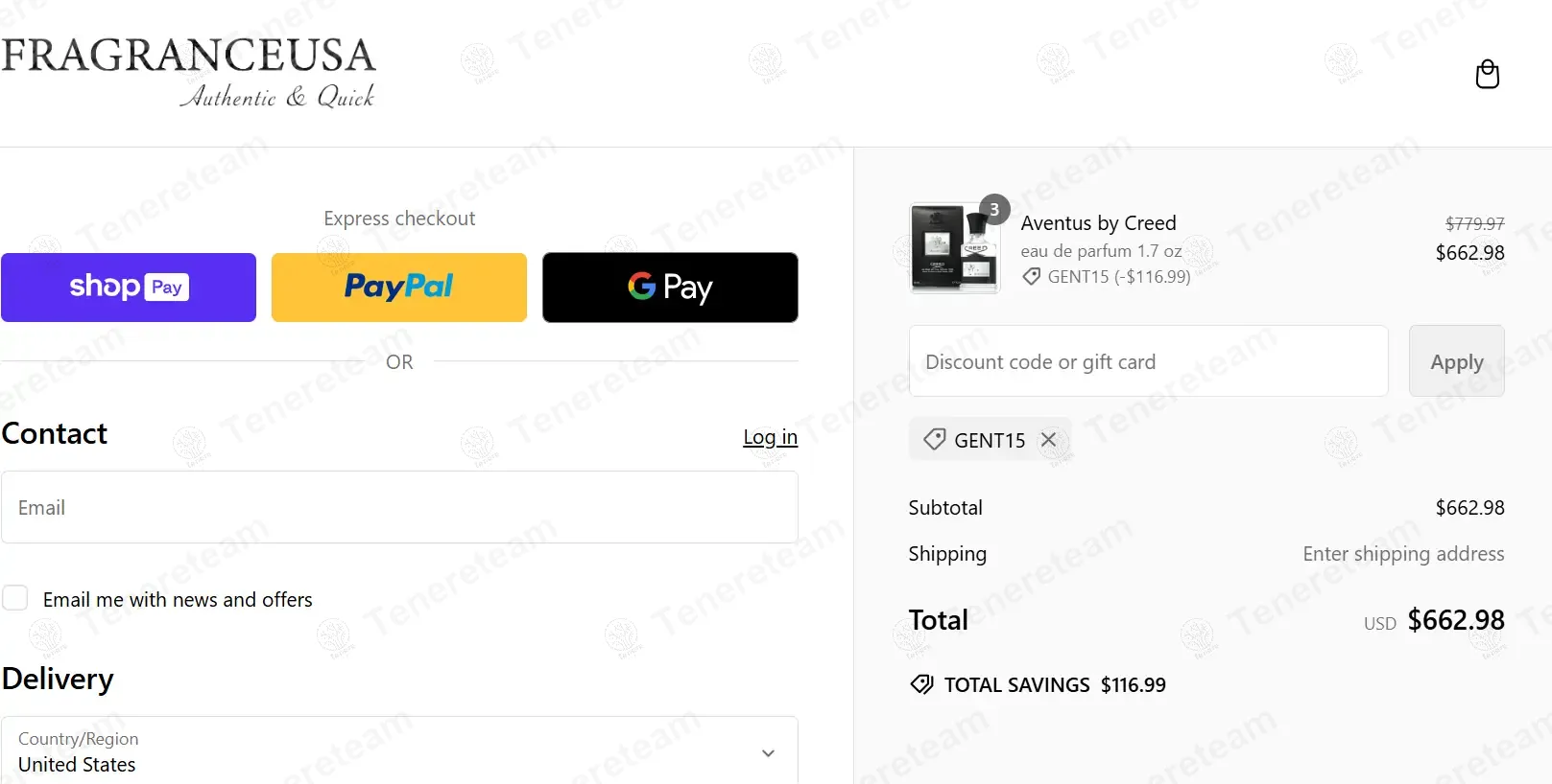 Fragranceusa coupon code: 15% off with GENT15. Tested and valid as 1 year ago.