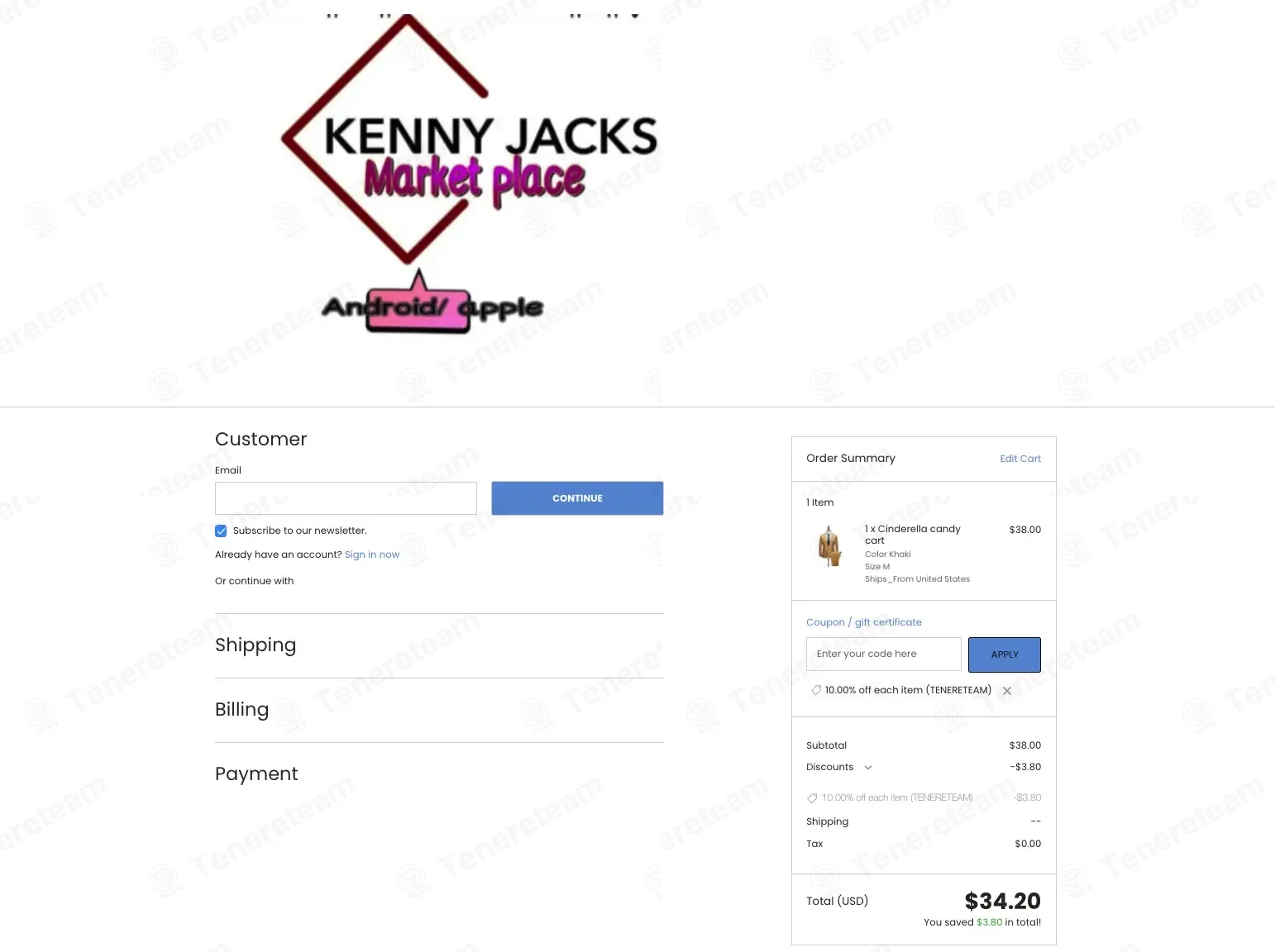 Kenny Jacks coupon code: 10% off with TENERETEAM. Tested and valid as 1 week ago.