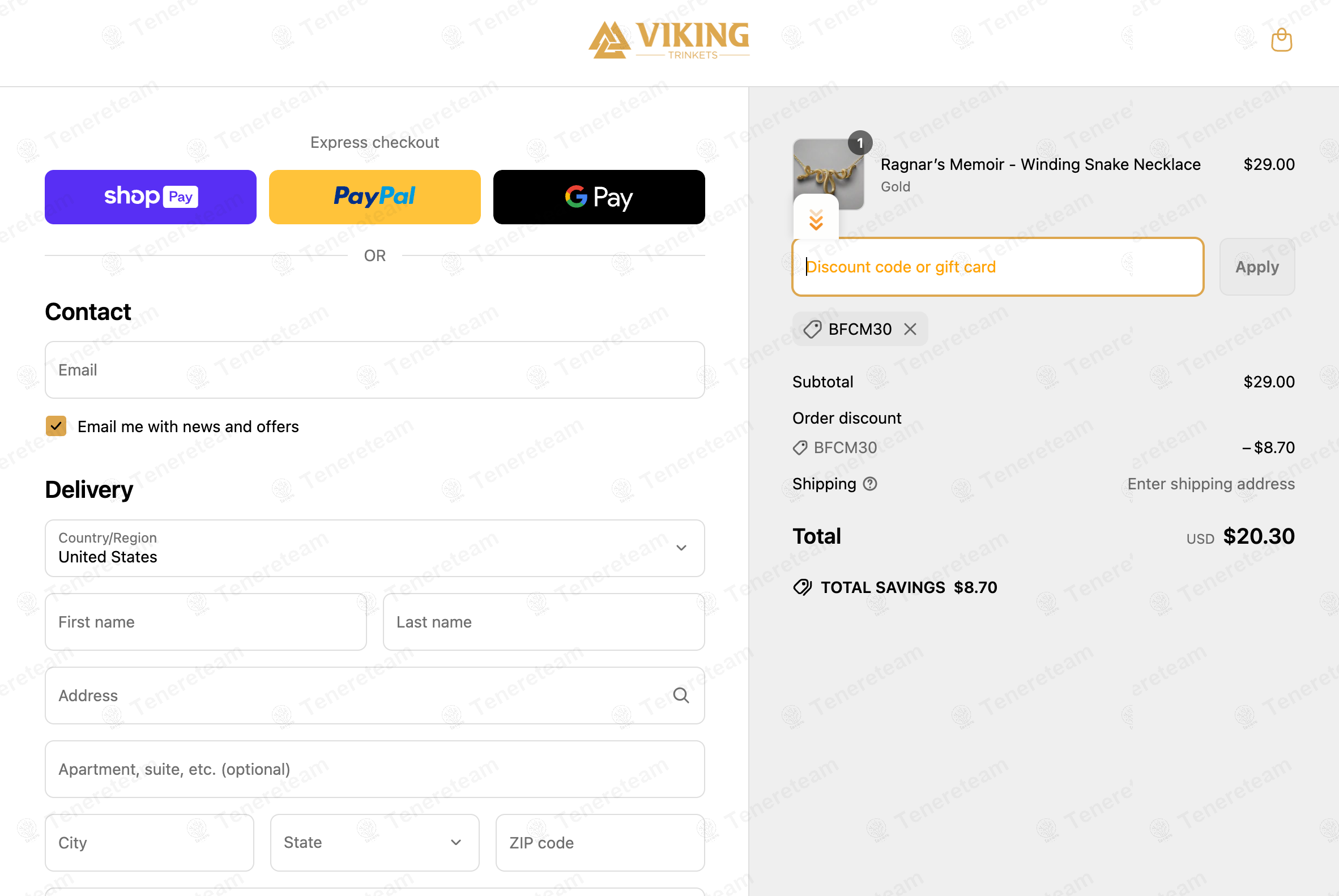 Viking Trinkets coupon code: 30% off with BFCM30. Tested and valid as 1 year ago.