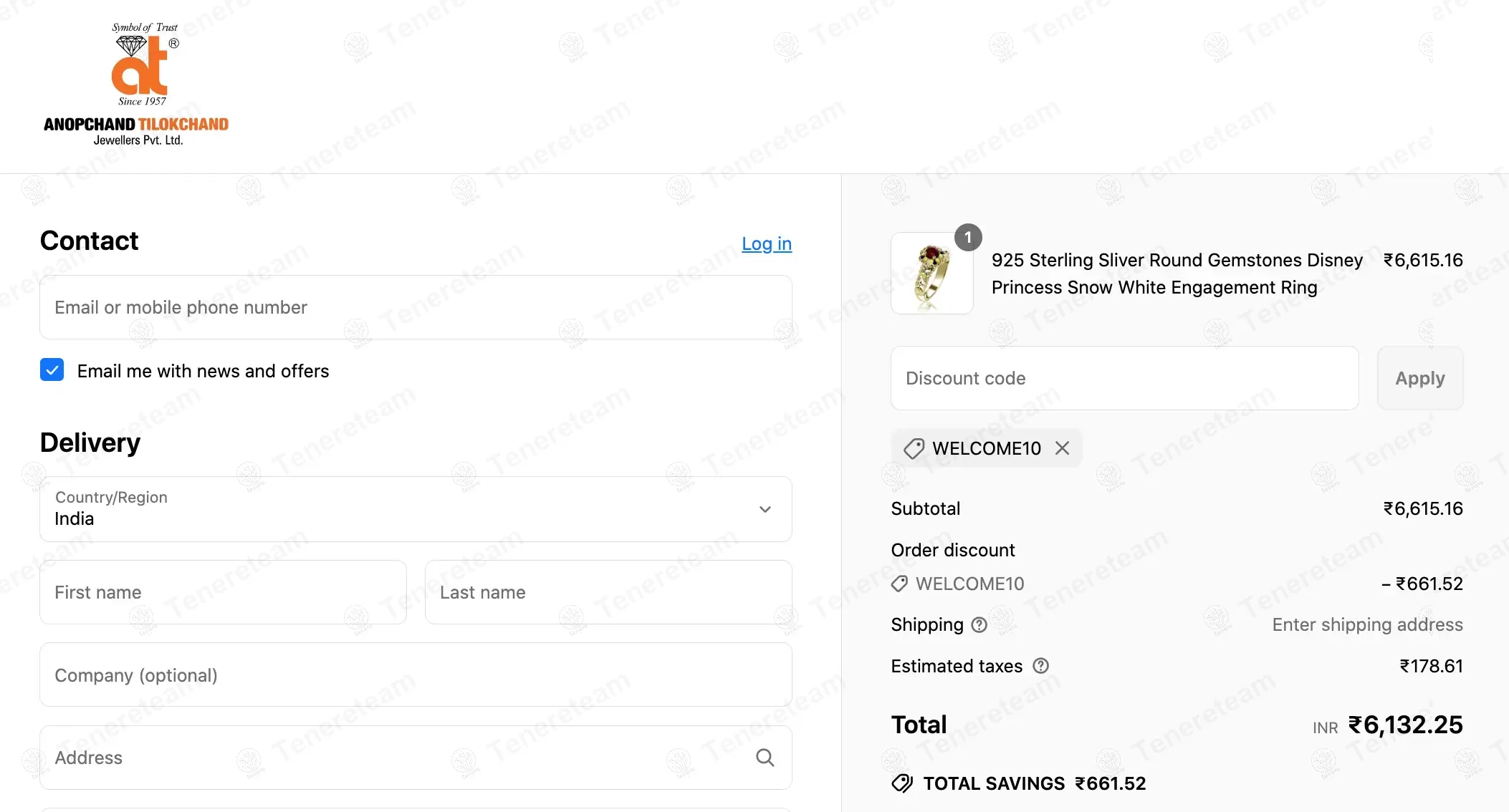 At Jewels IN coupon code: 10% off with WELCOME10. Tested and valid as 11 months ago.