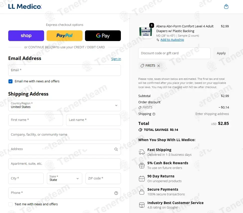 LL Medico coupon code: 5% off with FIRST5. Tested and valid as 2 months ago.